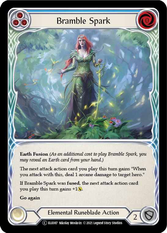 Bramble Spark (Blue) [U-ELE087] (Tales of Aria Unlimited)  Unlimited Rainbow Foil | Boutique FDB TCG