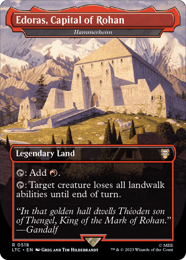 Edoras, Capital of Rohan - Hammerheim (Borderless) [The Lord of the Rings: Tales of Middle-Earth Commander] | Boutique FDB TCG