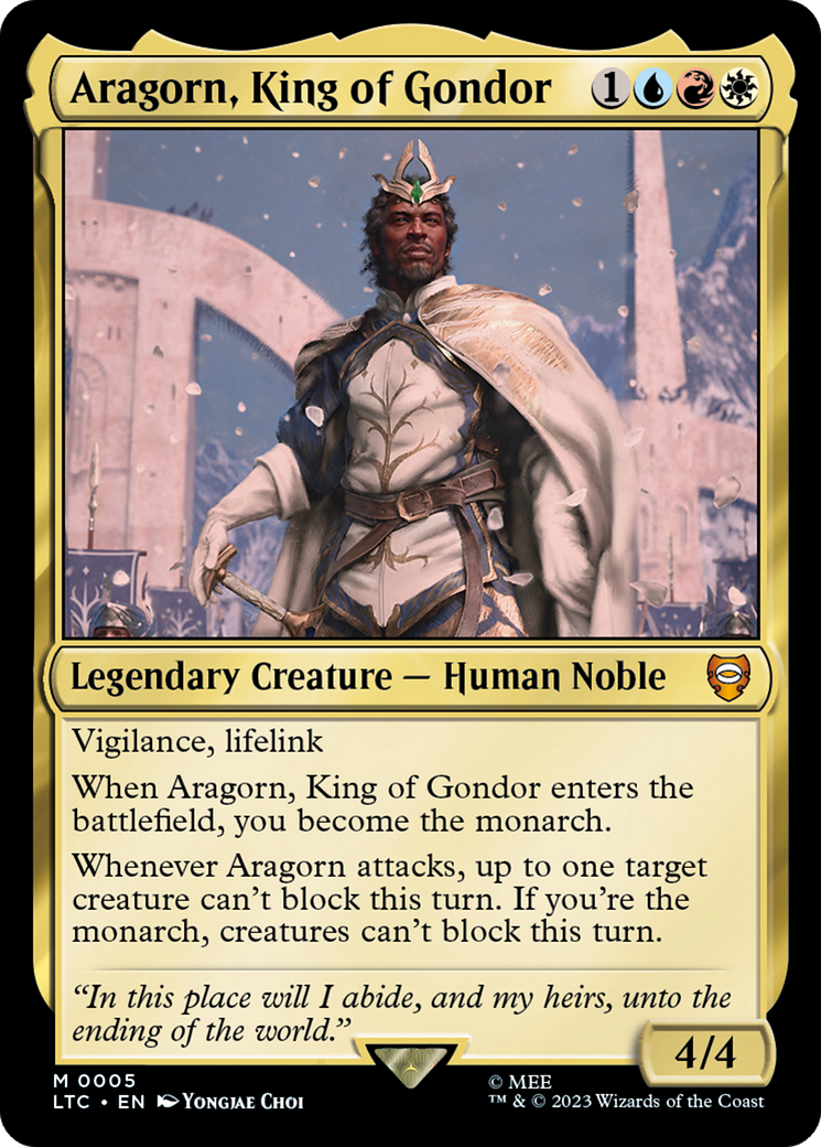 Aragorn, King of Gondor [The Lord of the Rings: Tales of Middle-Earth Commander] | Boutique FDB TCG