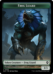 Storm Crow // Frog Lizard Double-Sided Token [Bloomburrow Commander Tokens] | Boutique FDB TCG