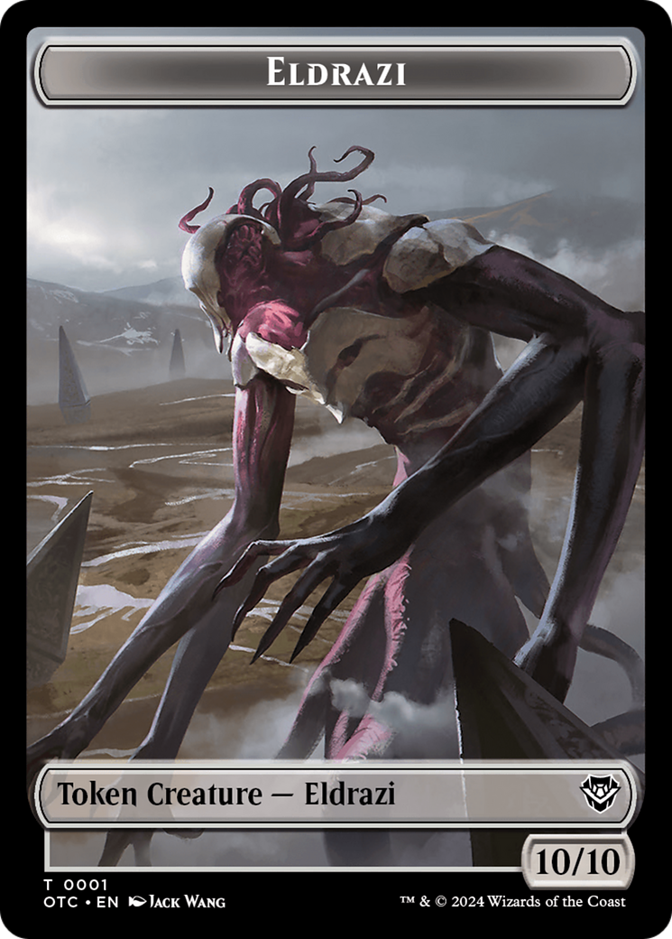 Eldrazi // Clue Double-Sided Token [Outlaws of Thunder Junction Commander Tokens] | Boutique FDB TCG