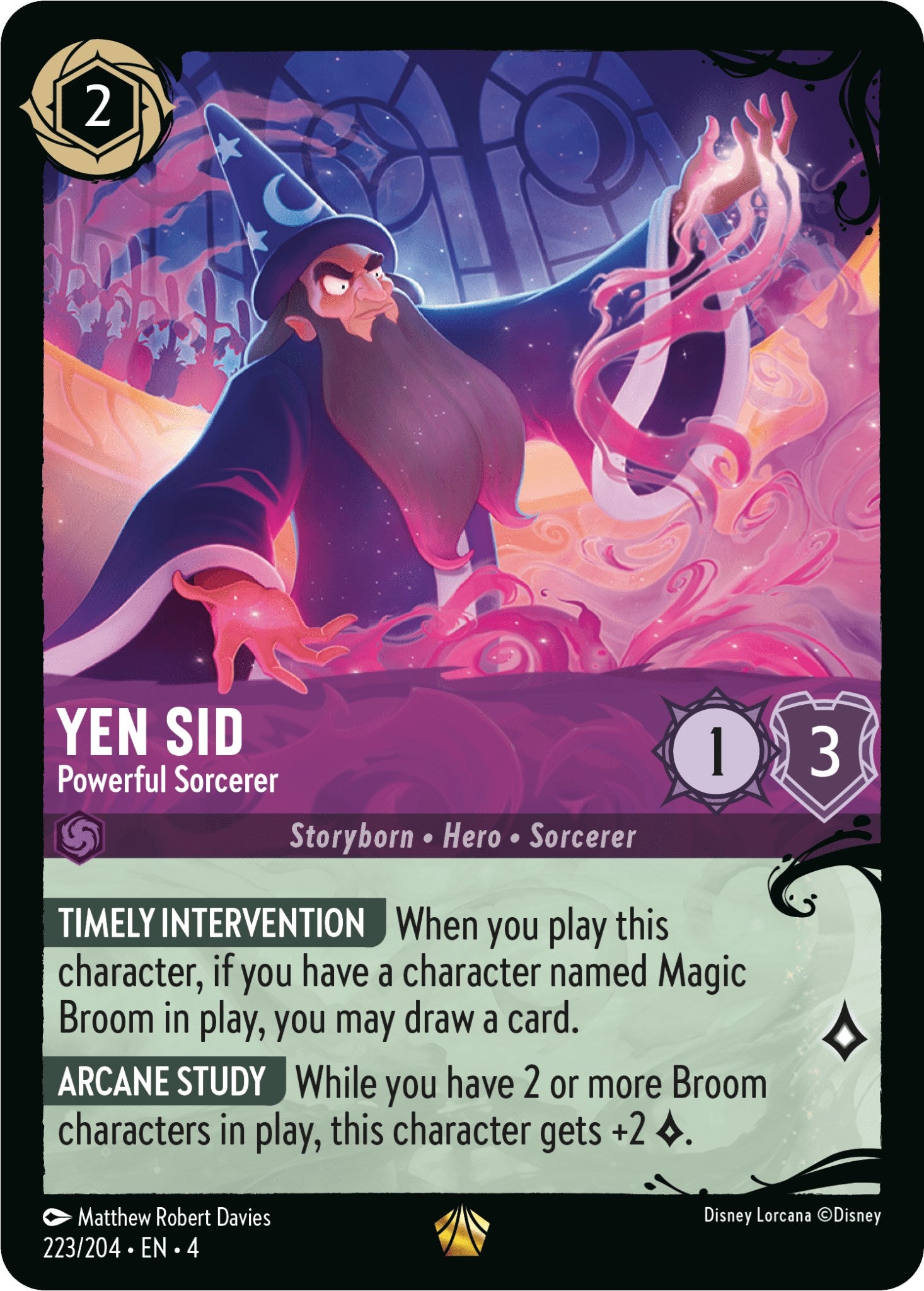 Yen Sid - Powerful Sorcerer (223/204) (223/204) [Illumineer's Quest: Deep Trouble] | Boutique FDB TCG