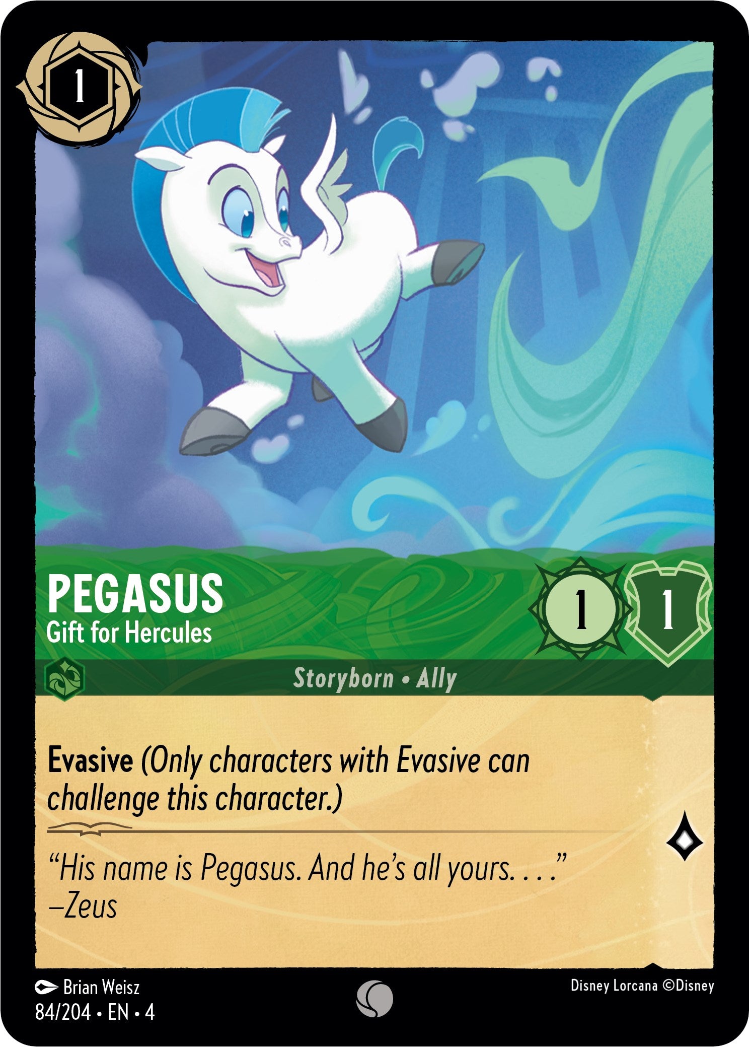 Pegasus - Gift for Hercules (84/204) [Ursula's Return] | Boutique FDB TCG