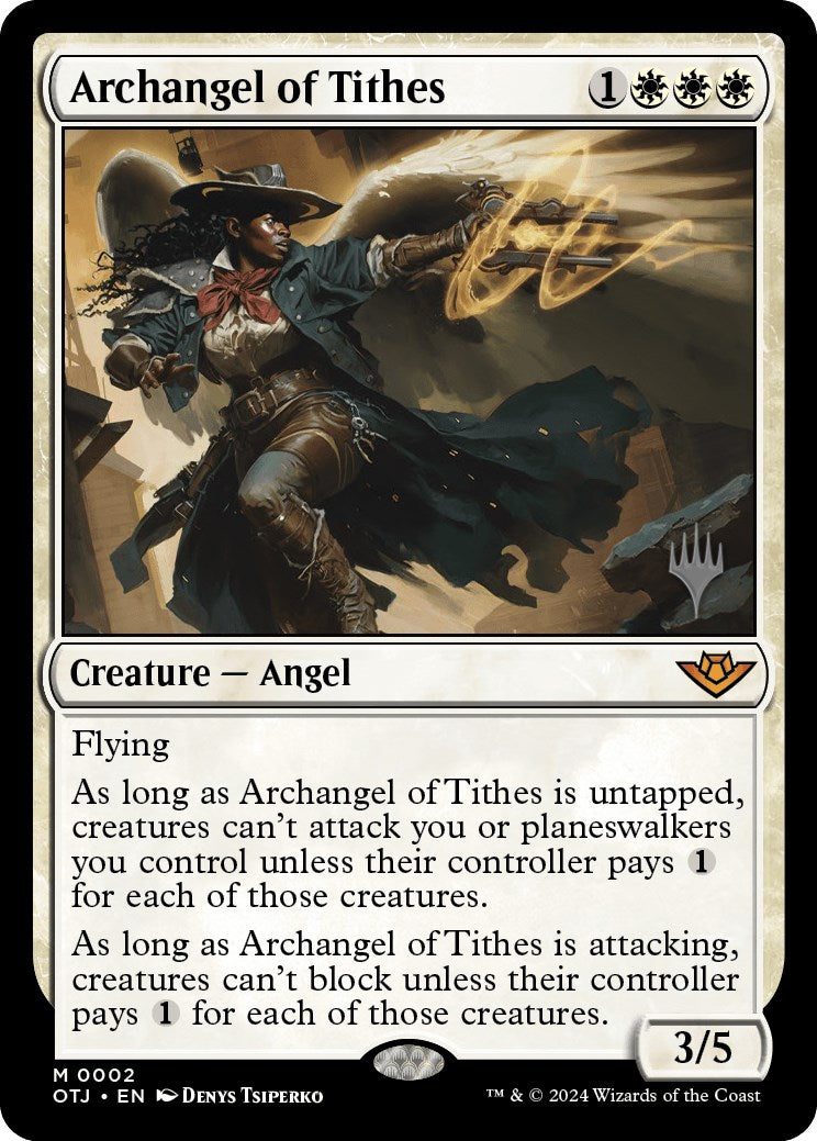 Archangel of Tithes (Promo Pack) [Outlaws of Thunder Junction Promos] | Boutique FDB TCG