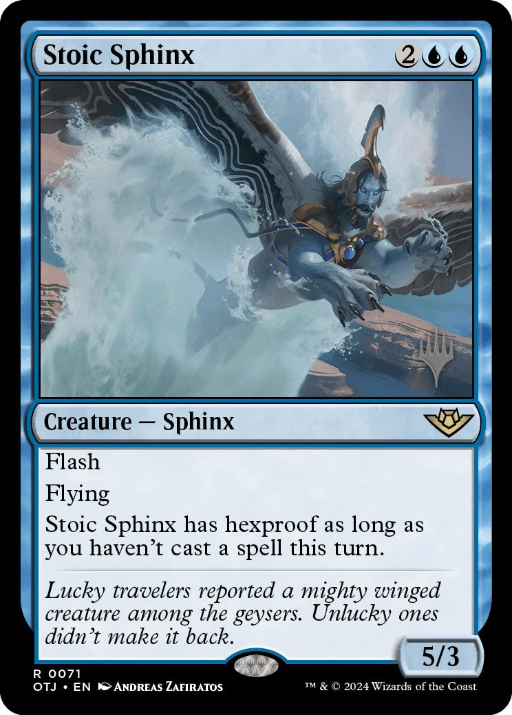 Stoic Sphinx (Promo Pack) [Outlaws of Thunder Junction Promos] | Boutique FDB TCG