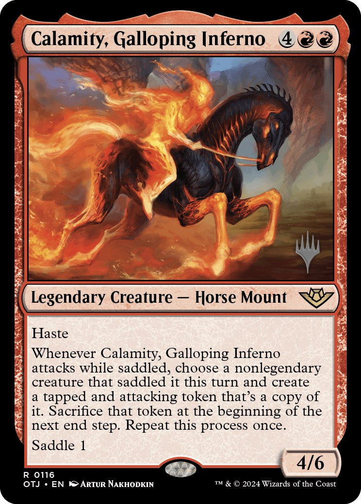 Calamity, Galloping Inferno (Promo Pack) [Outlaws of Thunder Junction Promos] | Boutique FDB TCG