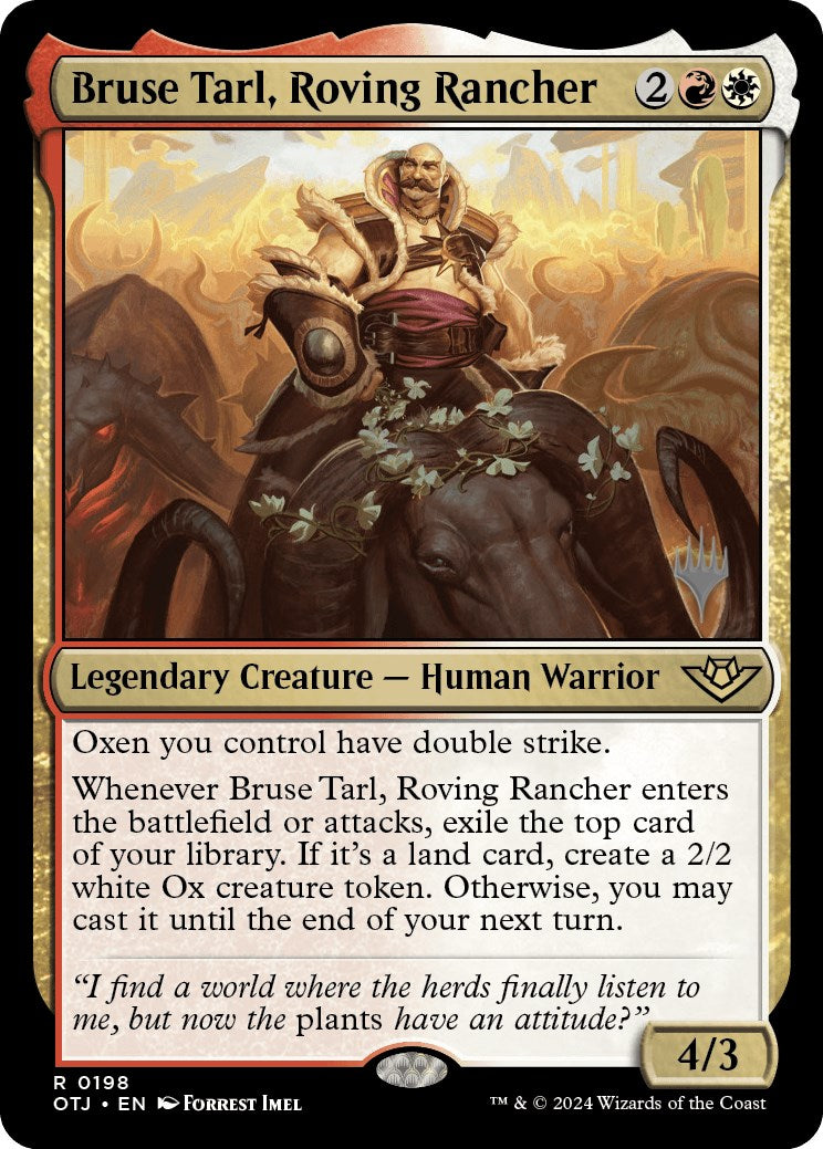 Bruse Tarl, Roving Rancher (Promo Pack) [Outlaws of Thunder Junction Promos] | Boutique FDB TCG