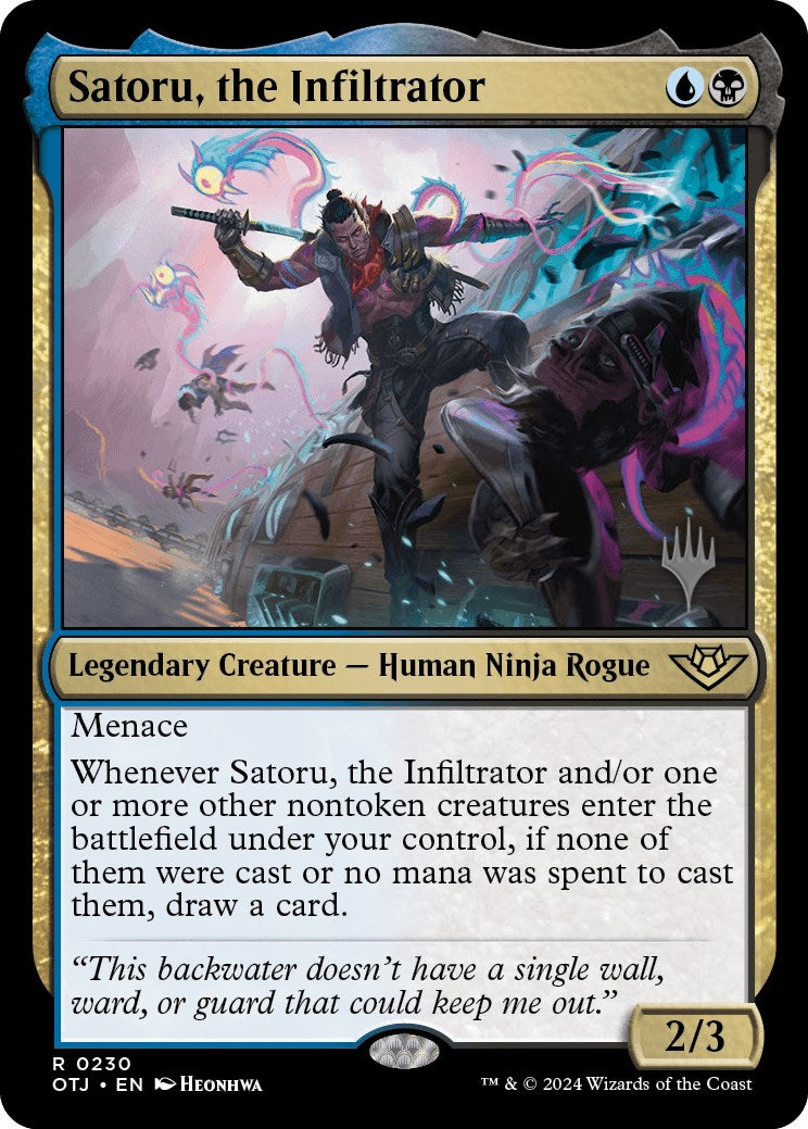 Satoru, the Infiltrator (Promo Pack) [Outlaws of Thunder Junction Promos] | Boutique FDB TCG