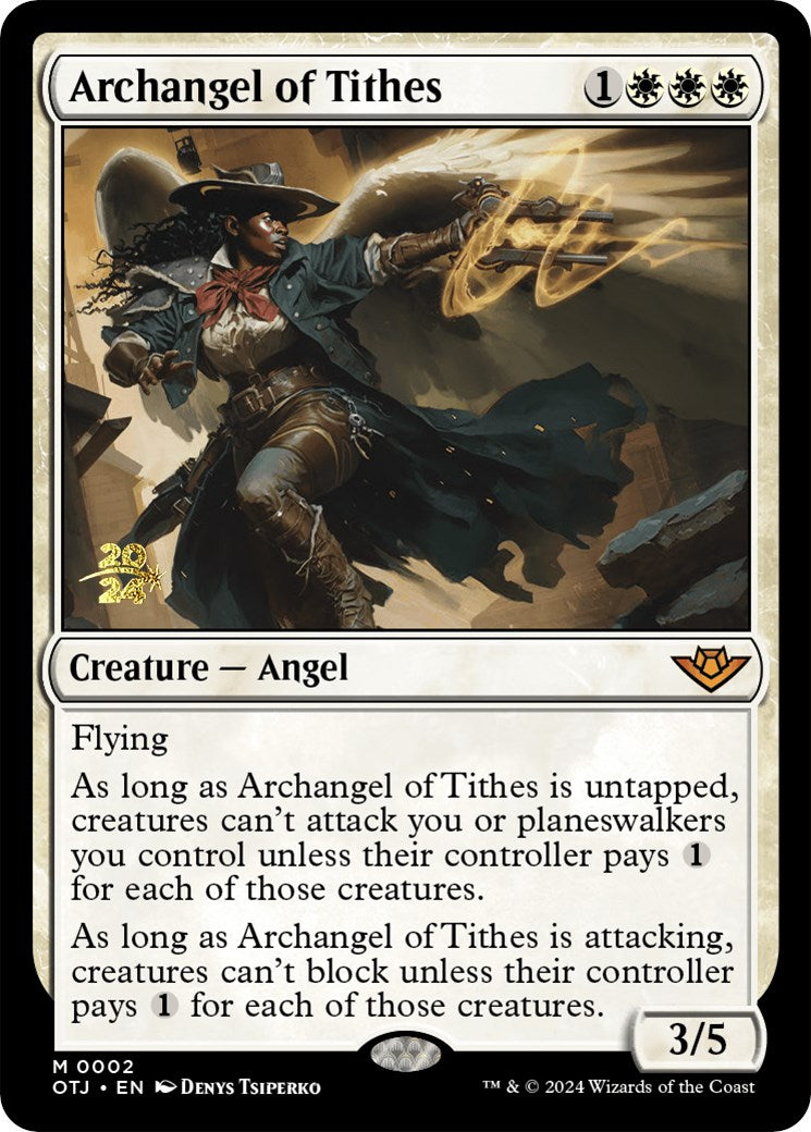 Archangel of Tithes [Outlaws of Thunder Junction Prerelease Promos] | Boutique FDB TCG
