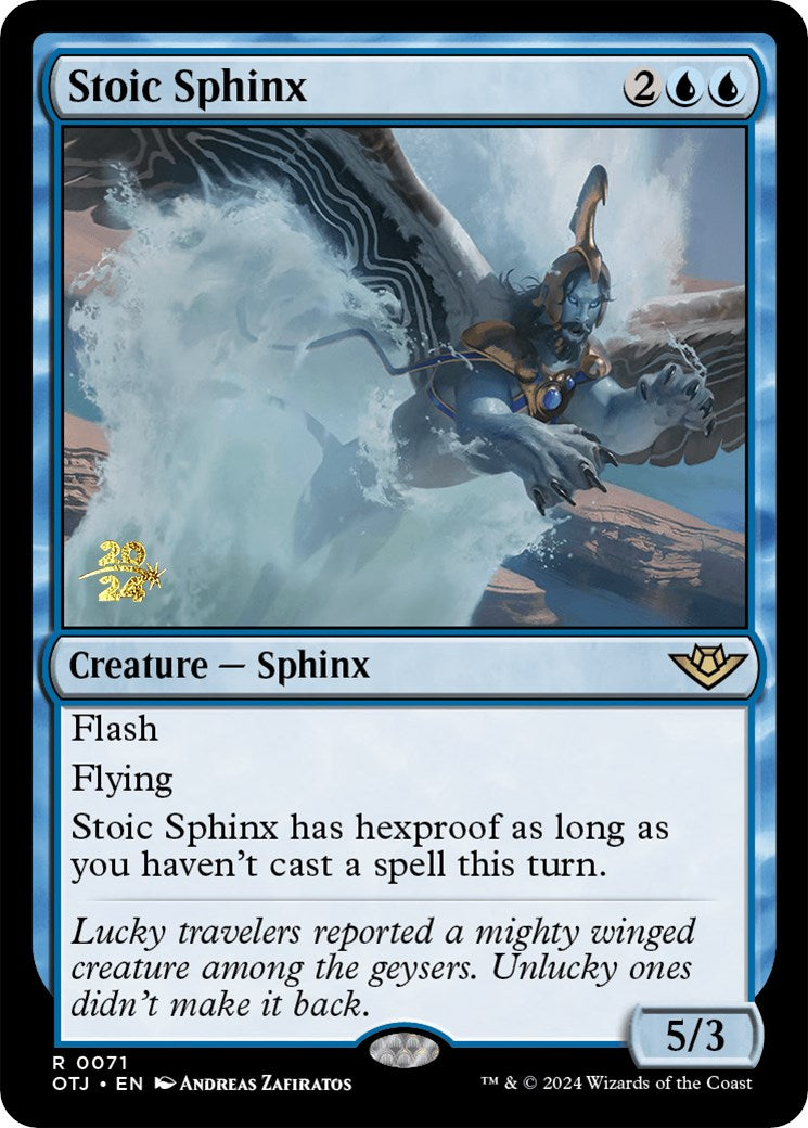 Stoic Sphinx [Outlaws of Thunder Junction Prerelease Promos] | Boutique FDB TCG