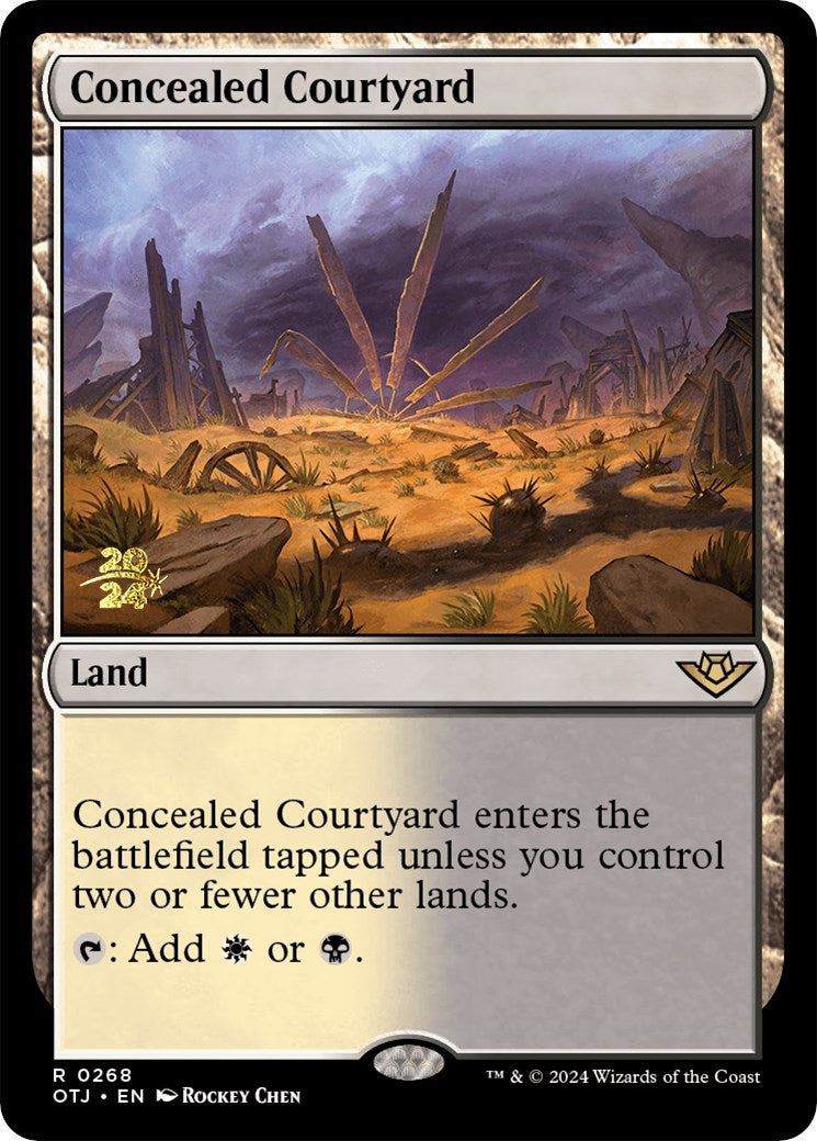 Concealed Courtyard (OTJ) [Outlaws of Thunder Junction Prerelease Promos] | Boutique FDB TCG