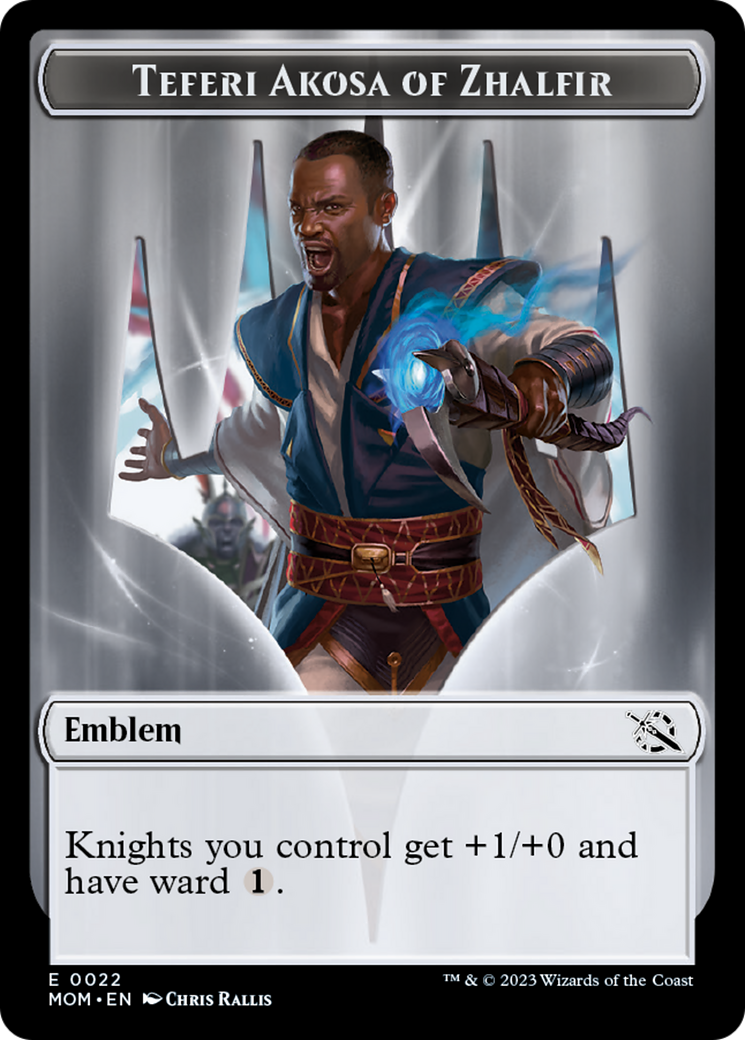 Teferi Akosa of Zhalfir Emblem [March of the Machine Tokens] | Boutique FDB TCG