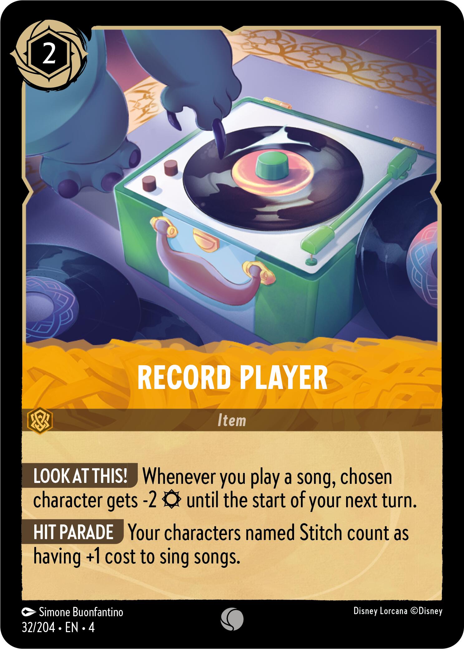 Record Player (32/204) [Ursula's Return] | Boutique FDB TCG