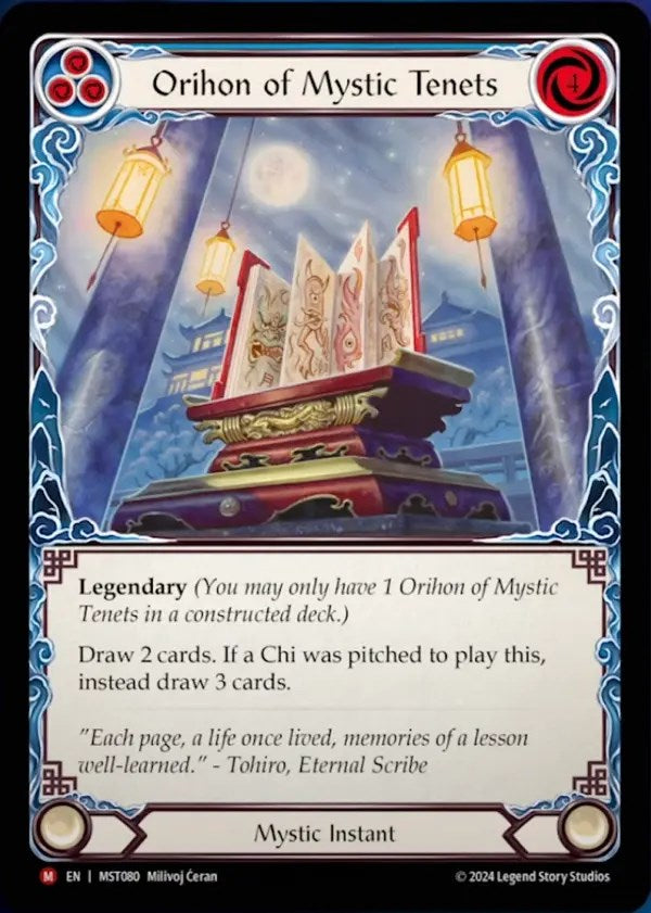 Orihon of Mystic Tenets [MST080] (Part the Mistveil)  Rainbow Foil | Boutique FDB TCG