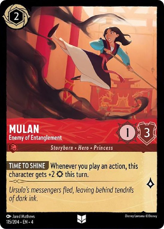 Mulan - Enemy of Entanglement (115/204) [Ursula's Return] | Boutique FDB TCG