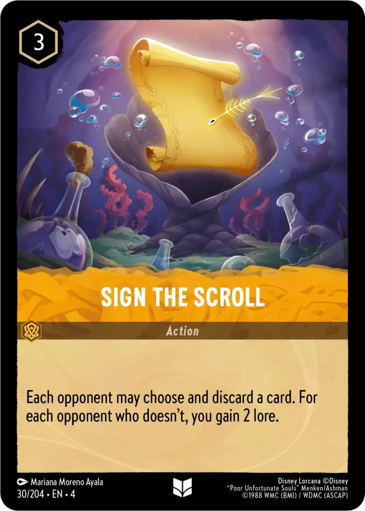 Sign the Scroll (30/204) [Ursula's Return] | Boutique FDB TCG