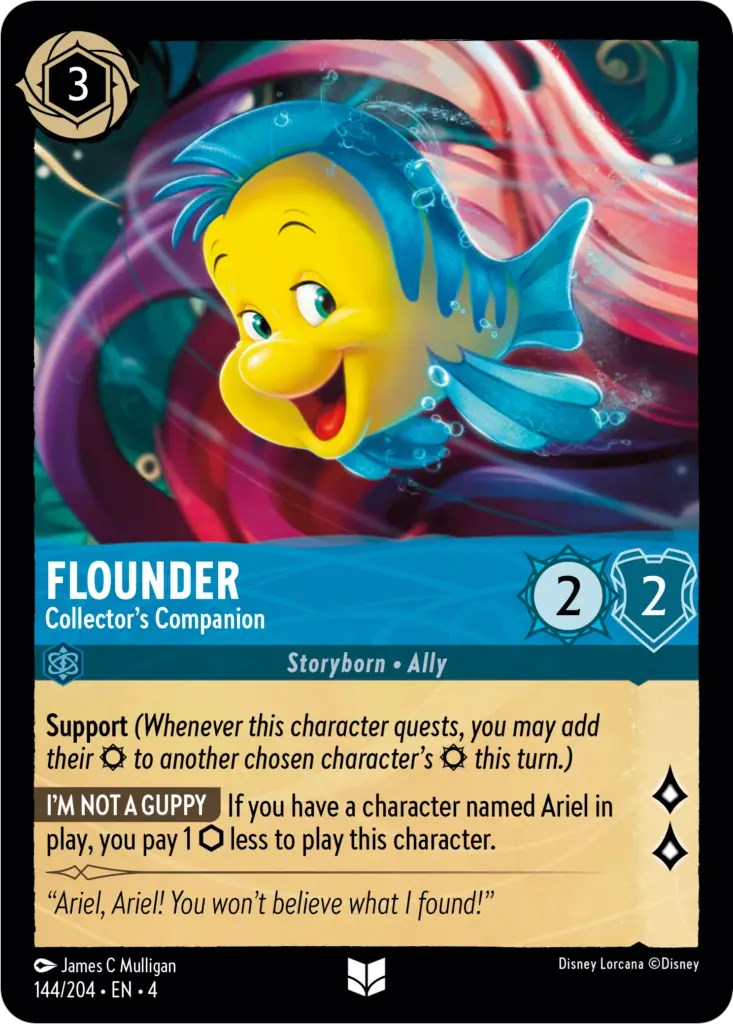 Flounder - Collector's Companion (144/204) [Ursula's Return] | Boutique FDB TCG