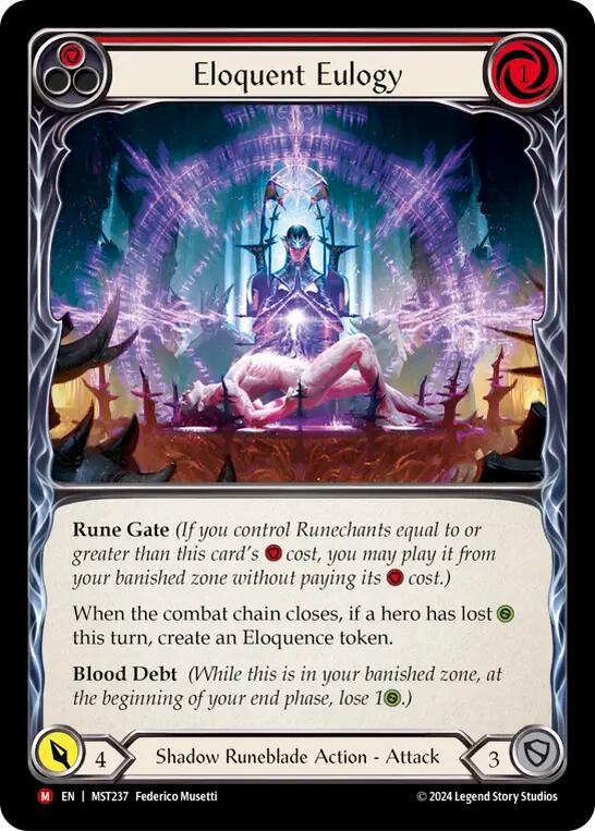 Eloquent Eulogy [MST237] (Part the Mistveil)  Rainbow Foil | Boutique FDB TCG