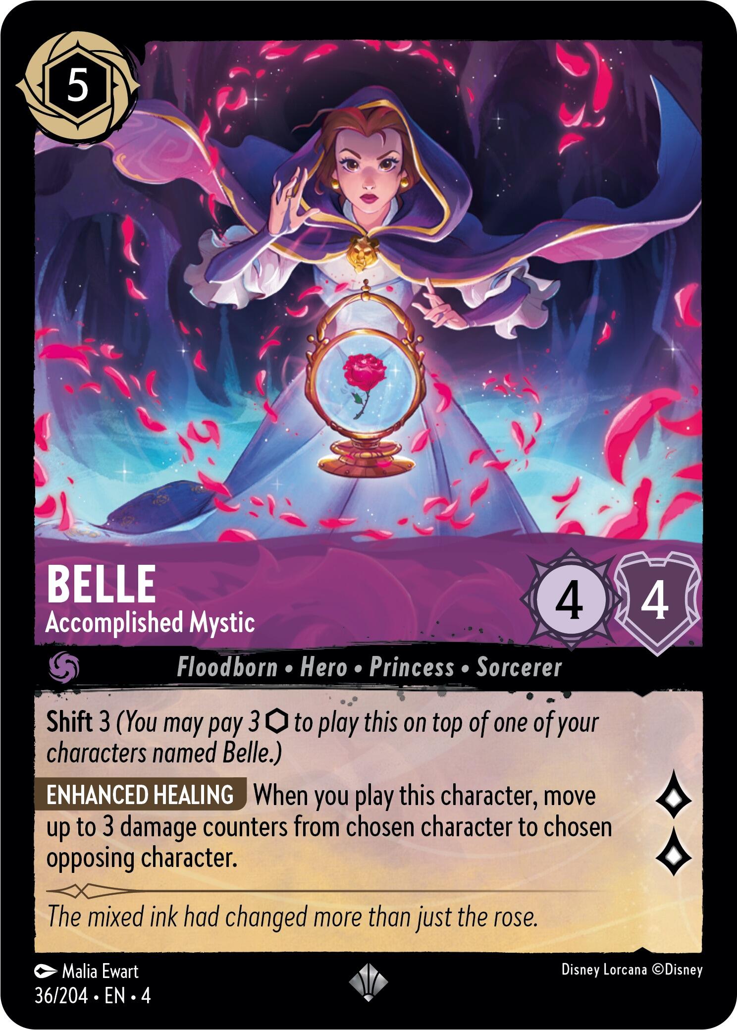 Belle - Accomplished Mystic (36/204) [Ursula's Return] | Boutique FDB TCG