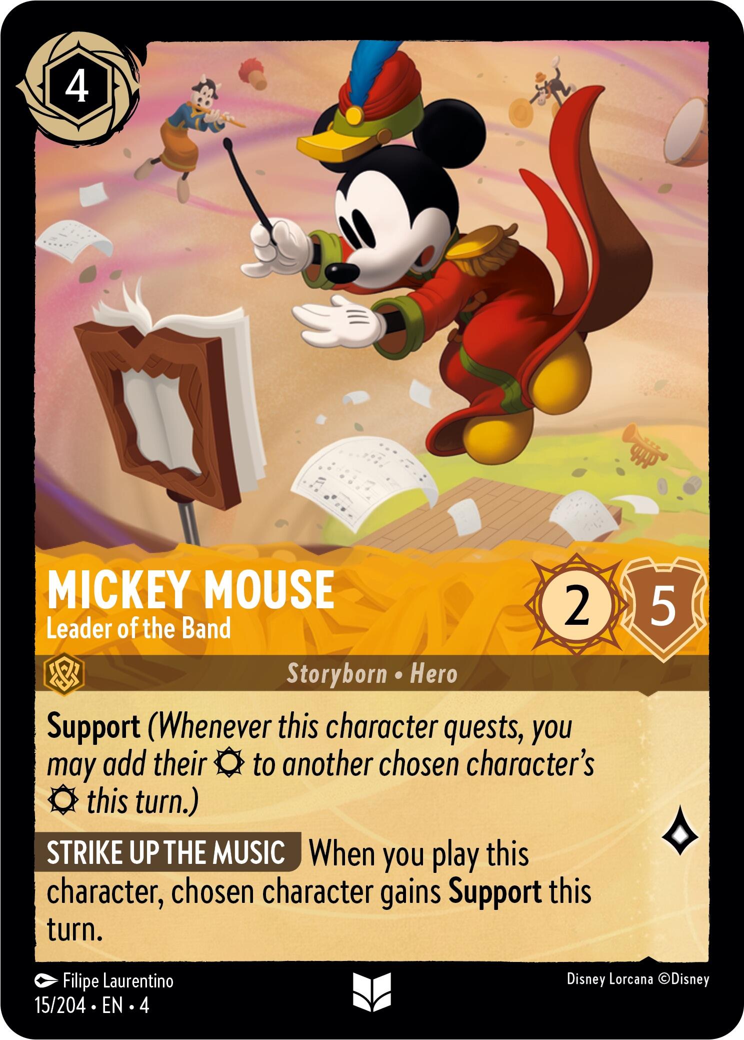 Mickey Mouse - Leader of the Band (15/204) [Ursula's Return] | Boutique FDB TCG