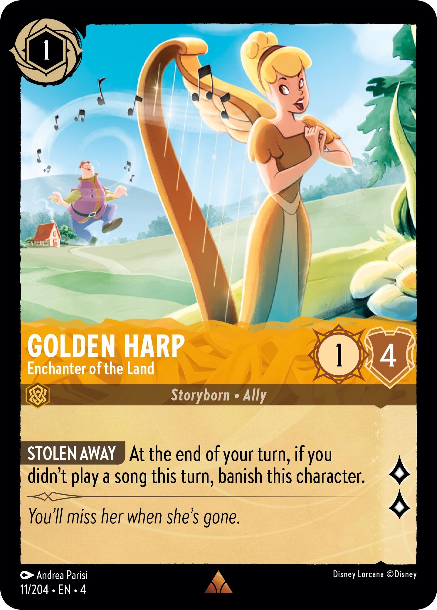Golden Harp - Enchanter of the Land (11/204) [Ursula's Return] | Boutique FDB TCG