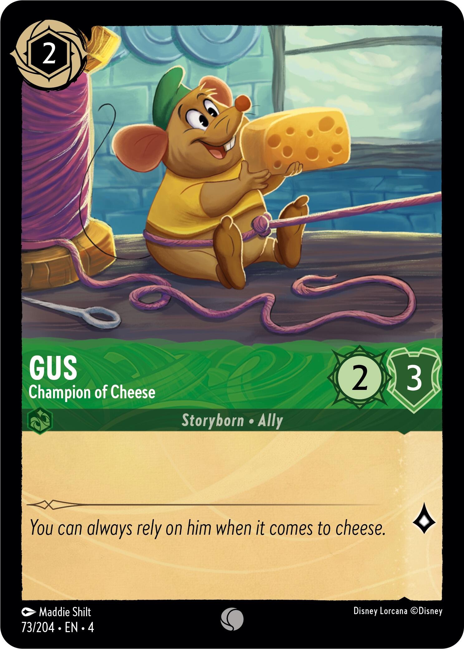 Gus - Champion of Cheese (73/204) [Ursula's Return] | Boutique FDB TCG