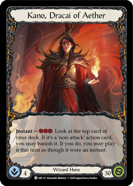 Kano, Dracai of Aether // Nebula Blade [U-ARC113 // U-ARC077] (Arcane Rising Unlimited) | Boutique FDB TCG