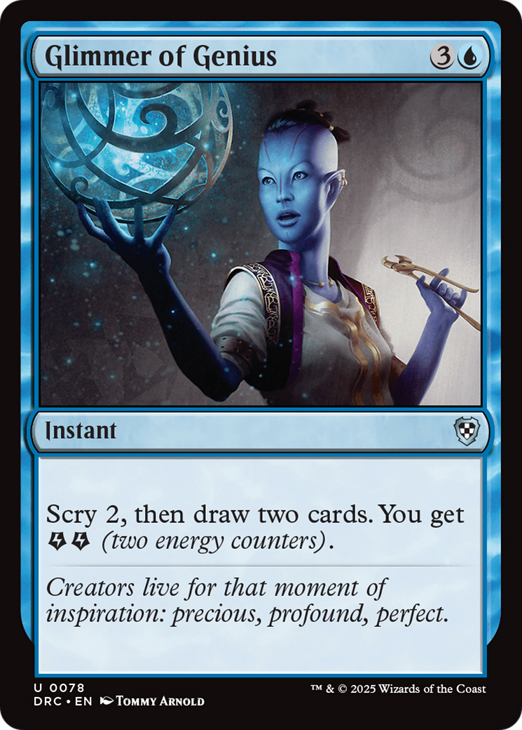Glimmer of Genius [Aetherdrift Commander] | Boutique FDB TCG