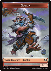 Goblin // Warrior Double-Sided Token [Tarkir: Dragonstorm Tokens] | Boutique FDB TCG