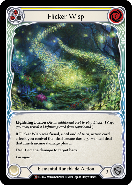 Flicker Wisp [U-ELE065] (Tales of Aria Unlimited)  Unlimited Rainbow Foil | Boutique FDB TCG