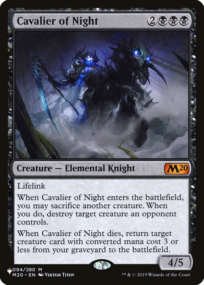 Cavalier of Night [The List] | Boutique FDB TCG