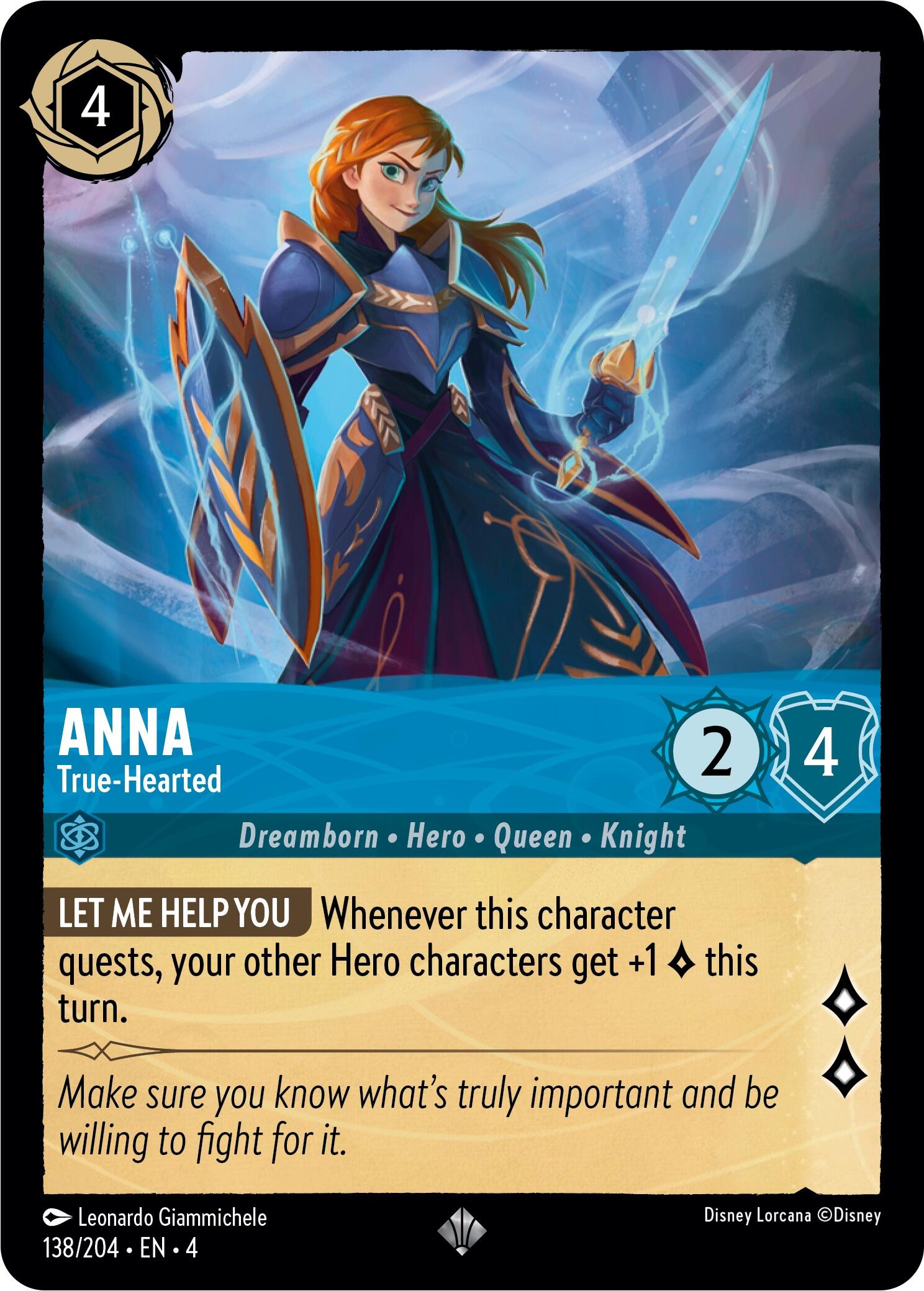 Anna - True-Hearted (138/204) [Ursula's Return] | Boutique FDB TCG
