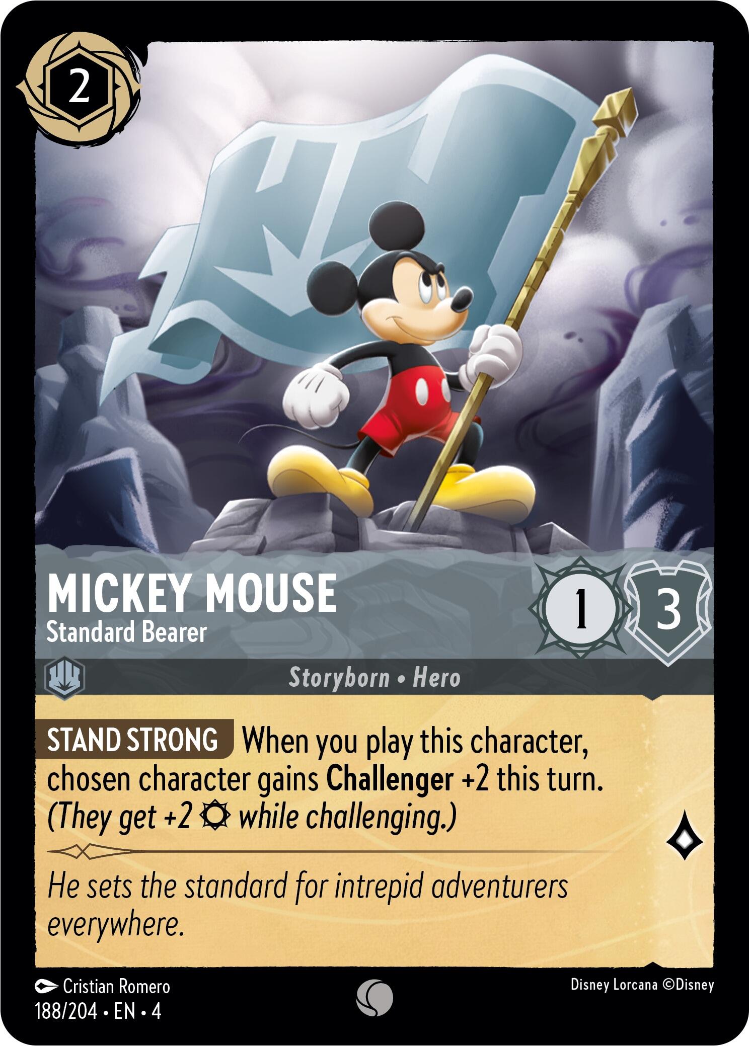 Mickey Mouse - Standard Bearer (188/204) [Ursula's Return] | Boutique FDB TCG