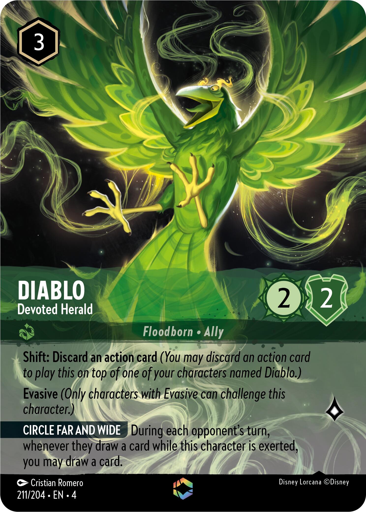 Diablo - Devoted Herald (Enchanted) (211/204) [Ursula's Return] | Boutique FDB TCG