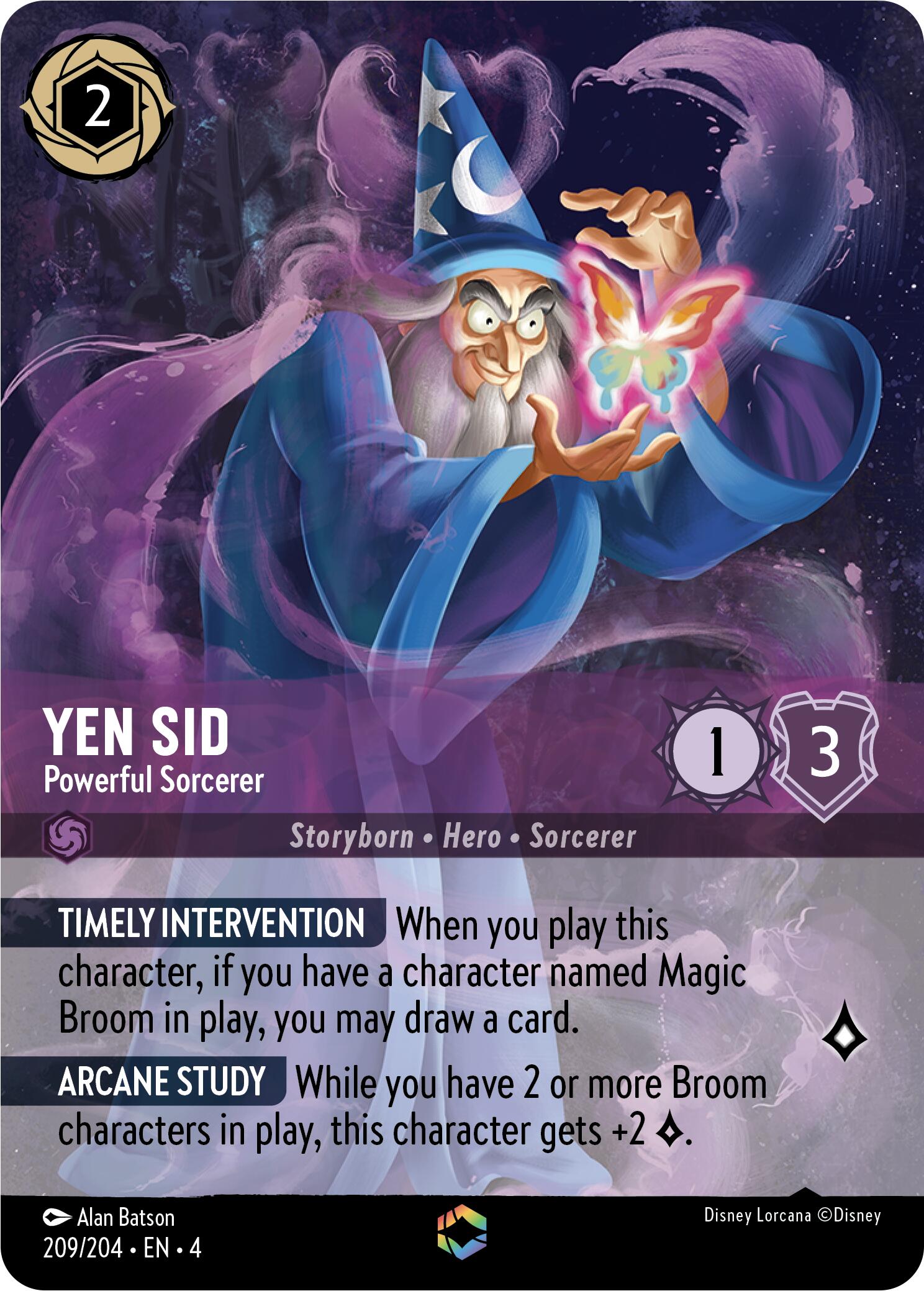 Yen Sid - Powerful Sorcerer (Enchanted) (209/204) [Ursula's Return] | Boutique FDB TCG