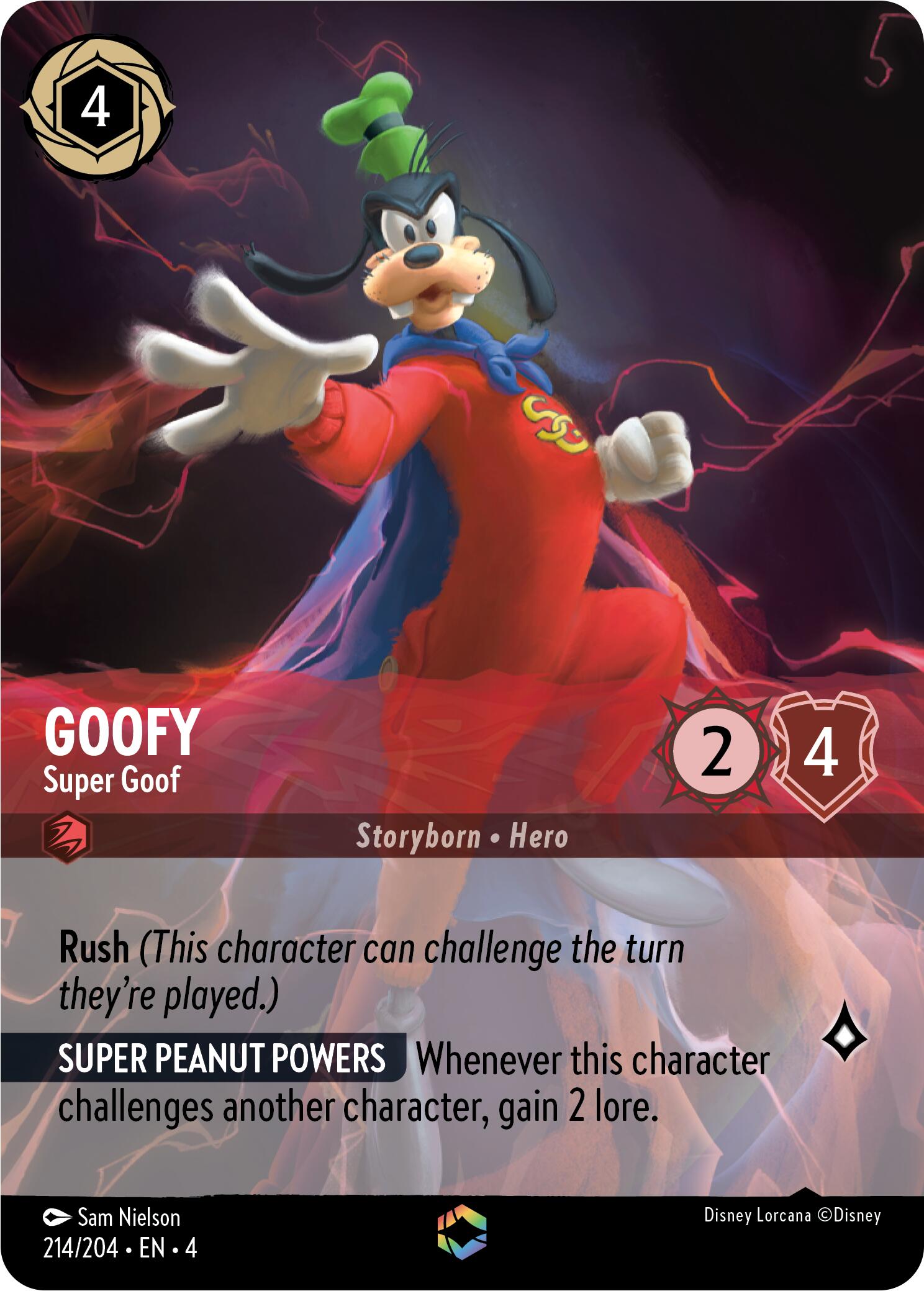 Goofy - Super Goof (Enchanted) (214/204) [Ursula's Return] | Boutique FDB TCG