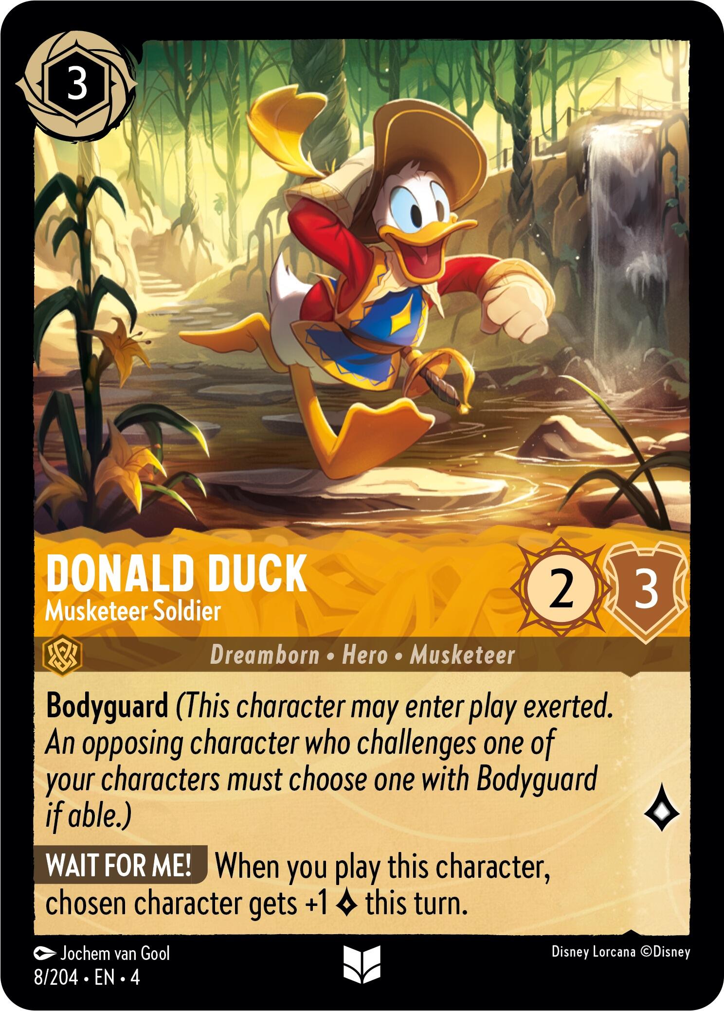 Donald Duck - Musketeer Soldier (8/204) [Ursula's Return] | Boutique FDB TCG