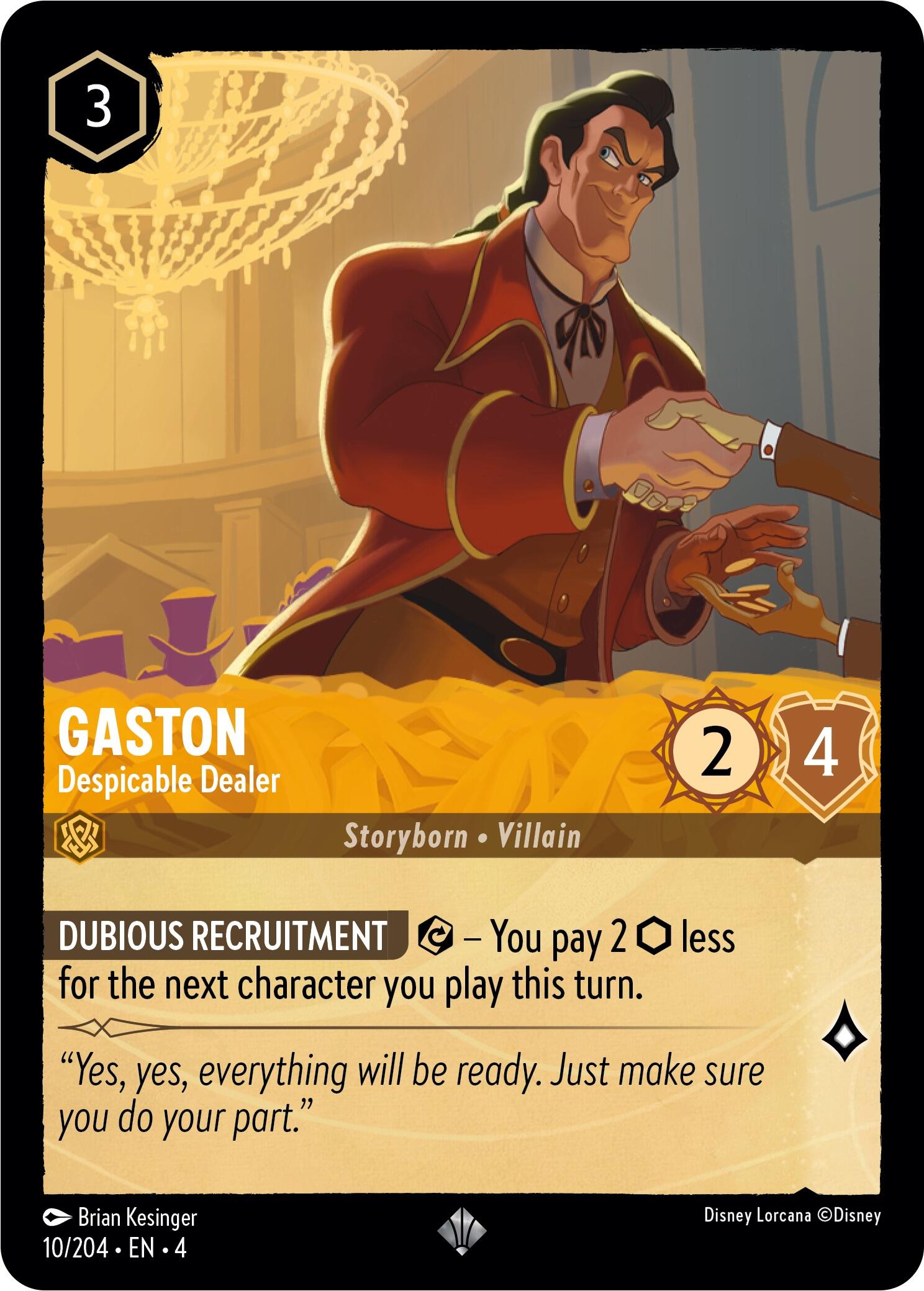 Gaston - Despicable Dealer (10/204) [Ursula's Return] | Boutique FDB TCG