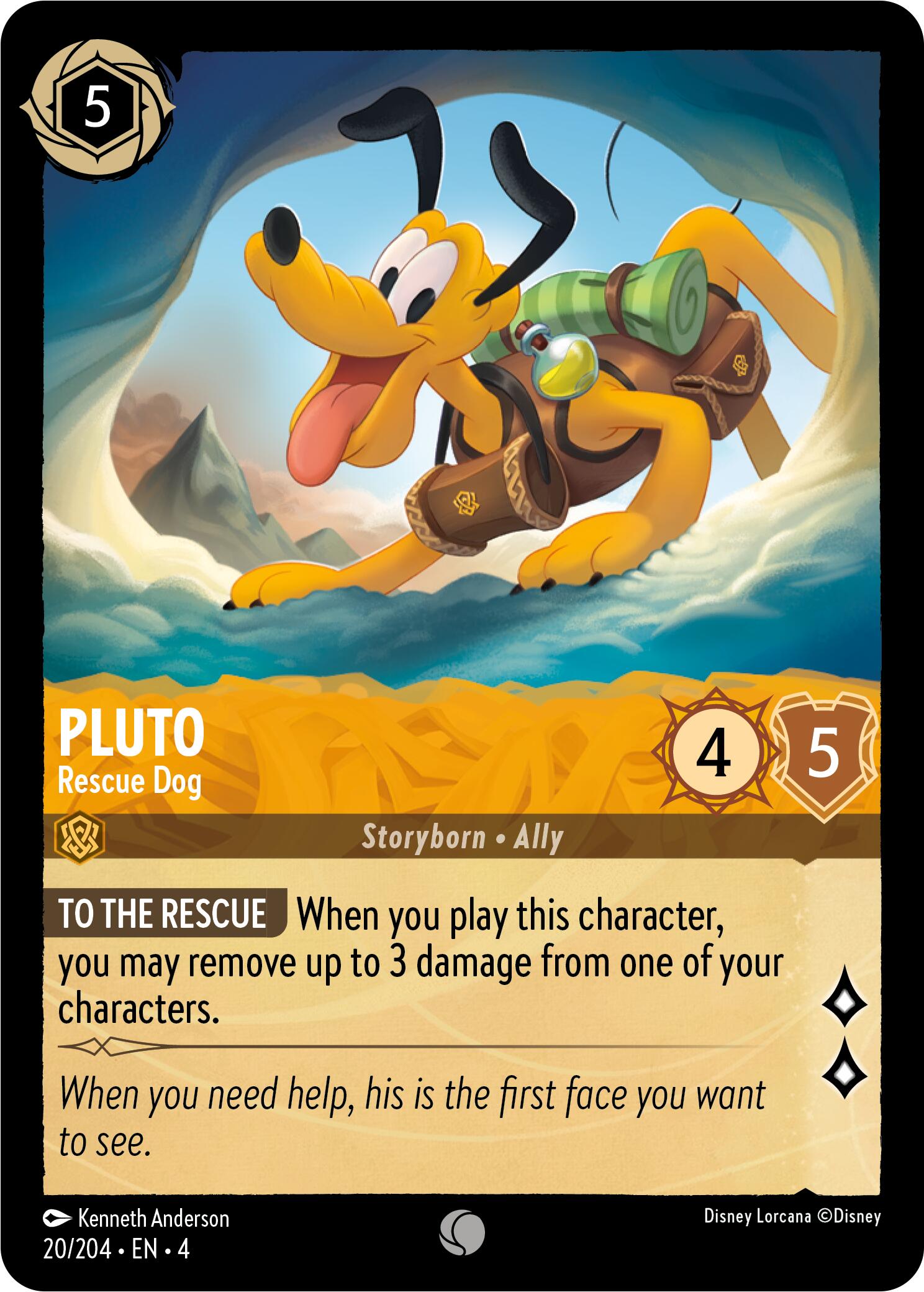 Pluto - Rescue Dog (20/204) [Ursula's Return] | Boutique FDB TCG