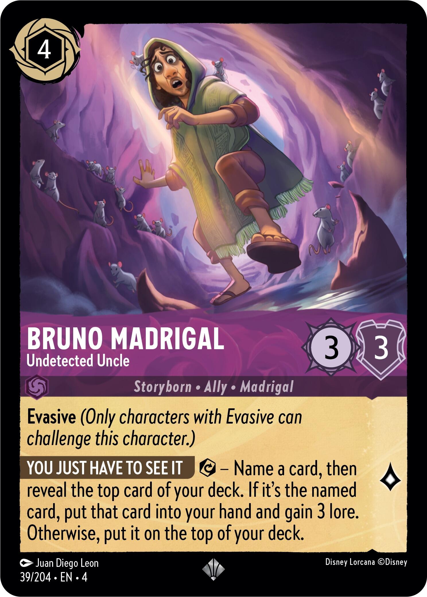 Bruno Madrigal - Undetected Uncle (39/204) [Ursula's Return] | Boutique FDB TCG