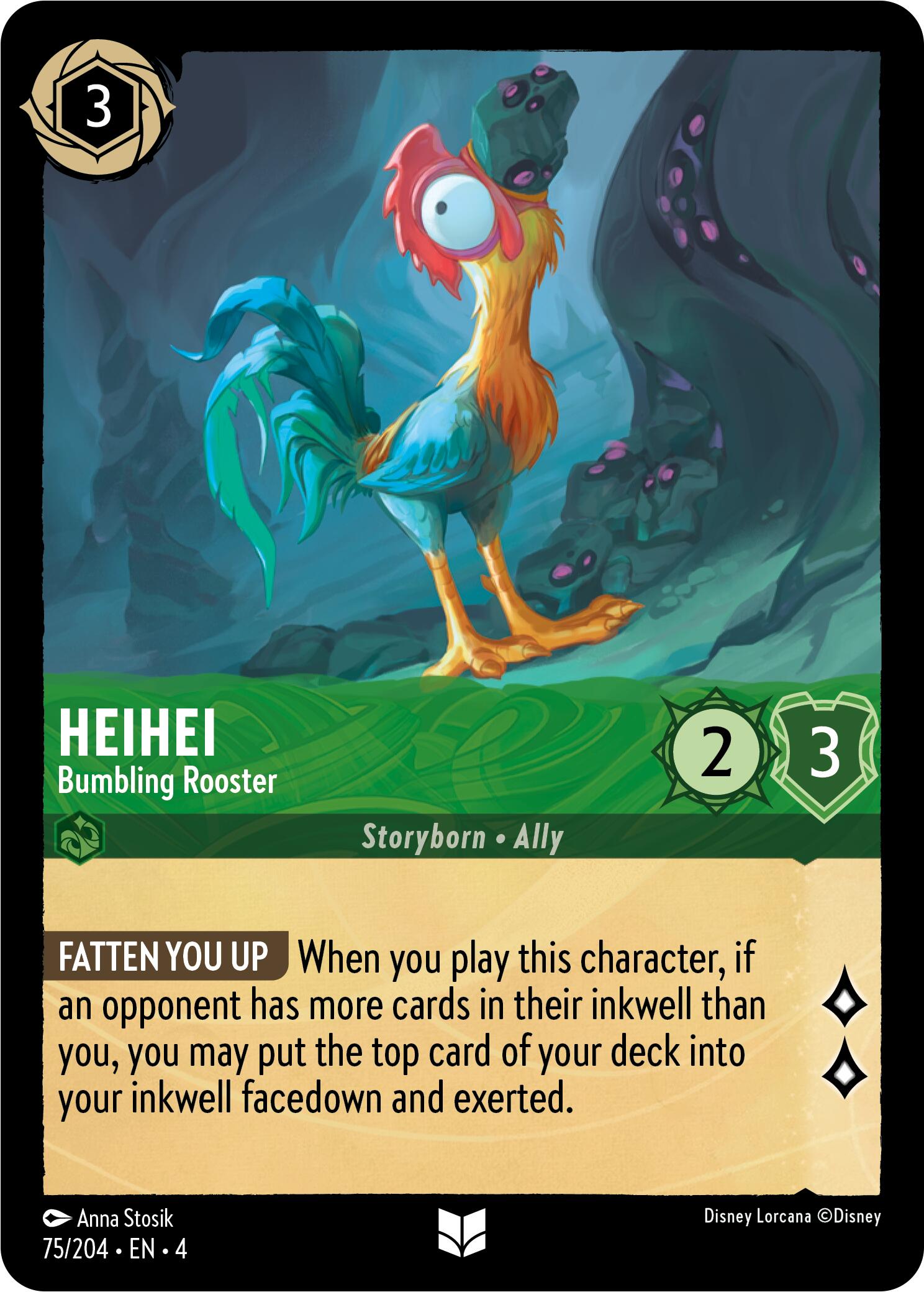 Heihei - Bumbling Rooster (75/204) [Ursula's Return] | Boutique FDB TCG