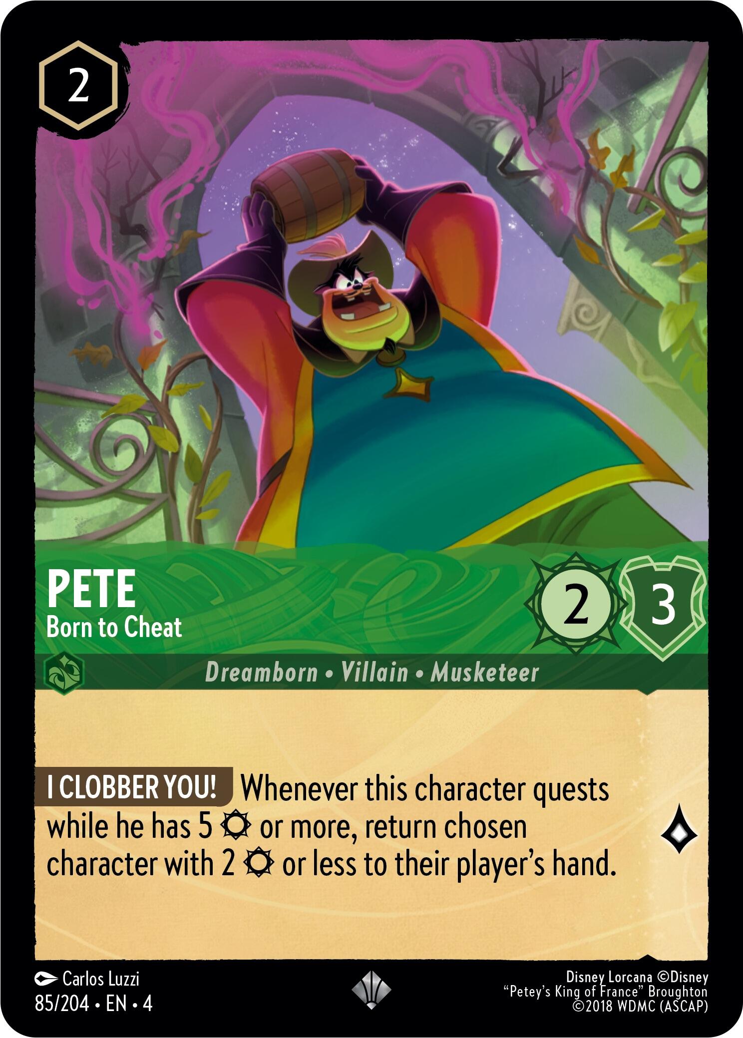 Pete - Born to Cheat (85/204) [Ursula's Return] | Boutique FDB TCG