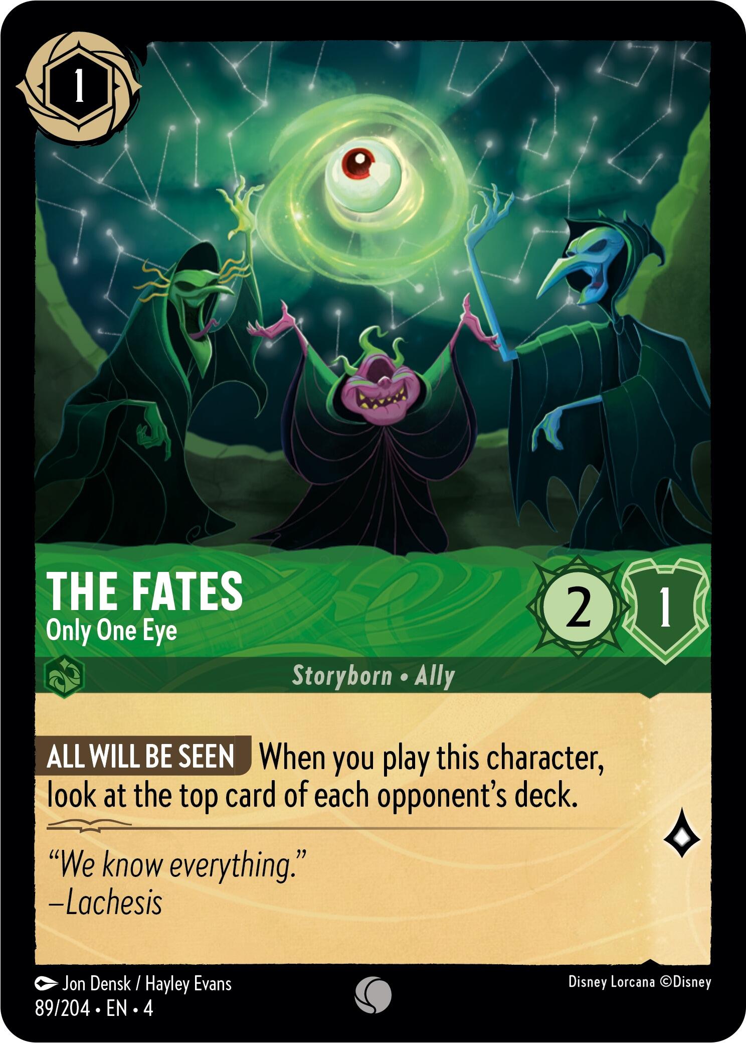The Fates - Only One Eye (89/204) [Ursula's Return] | Boutique FDB TCG