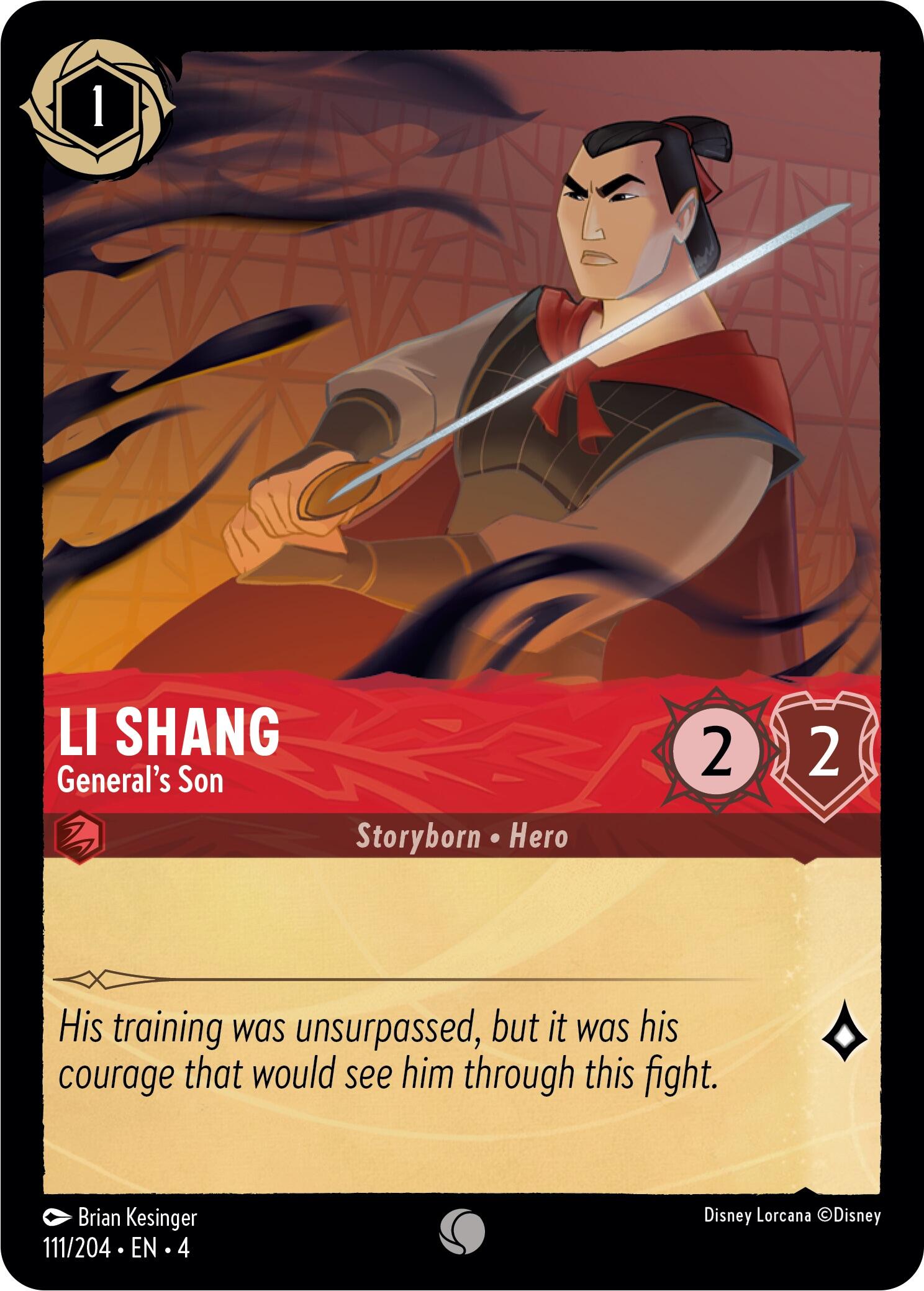 Li Shang - General's Son (111/204) [Ursula's Return] | Boutique FDB TCG