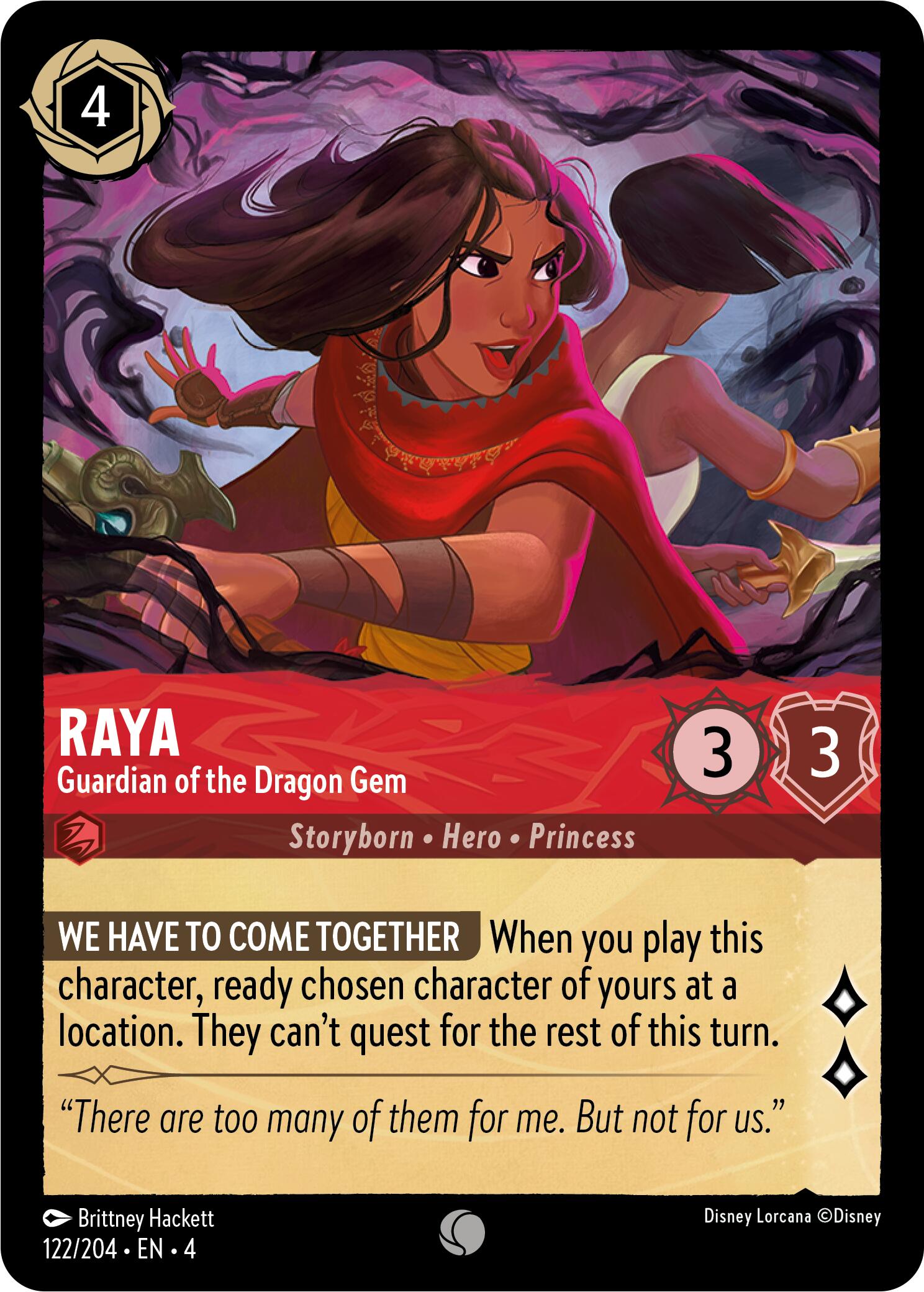 Raya - Guardian of the Dragon Gem (122/204) [Ursula's Return] | Boutique FDB TCG