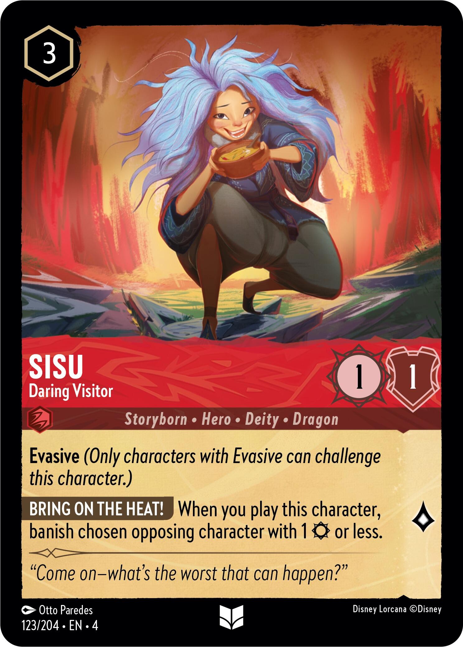 Sisu - Daring Visitor (123/204) [Ursula's Return] | Boutique FDB TCG