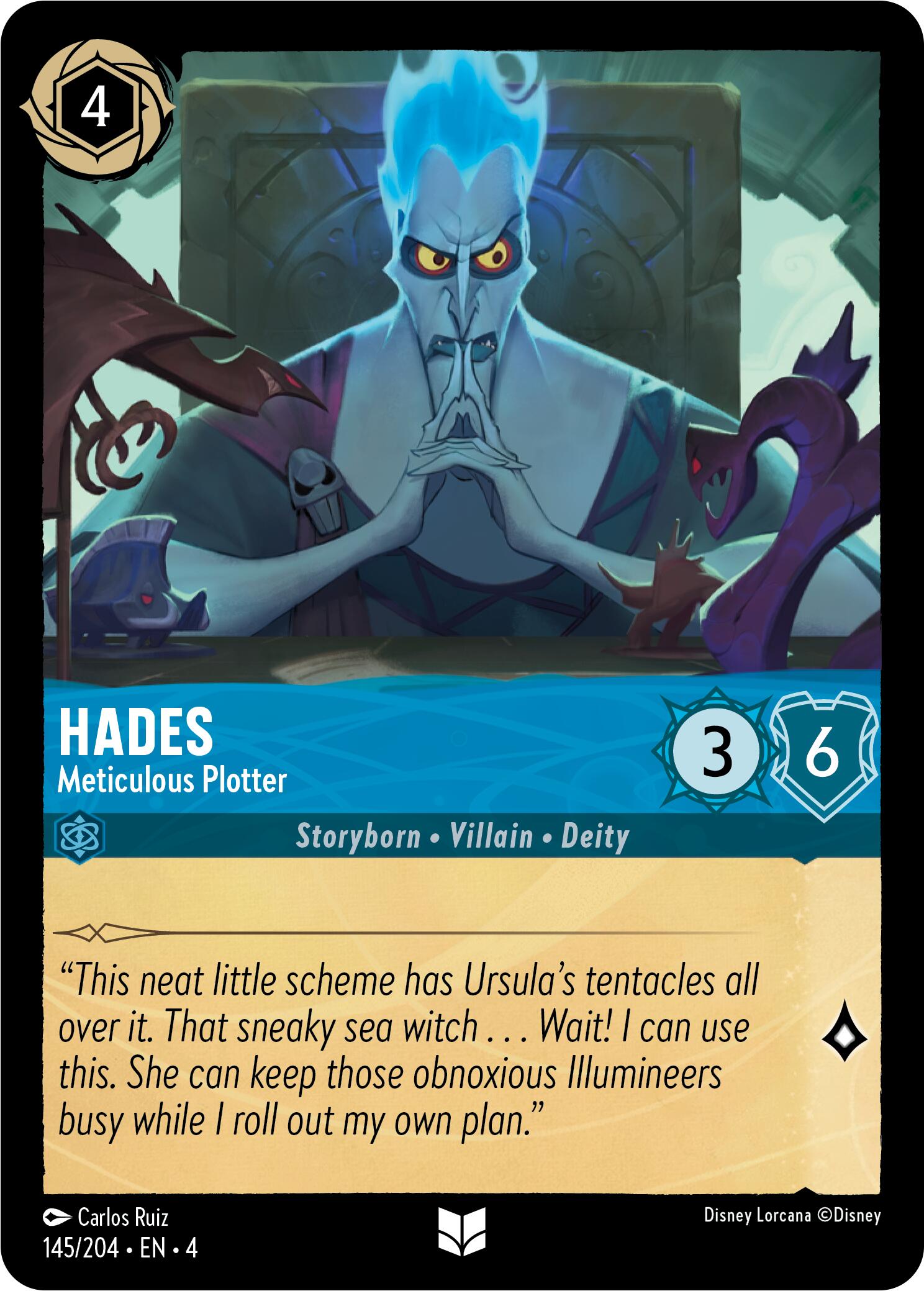 Hades - Meticulous Plotter (145/204) [Ursula's Return] | Boutique FDB TCG