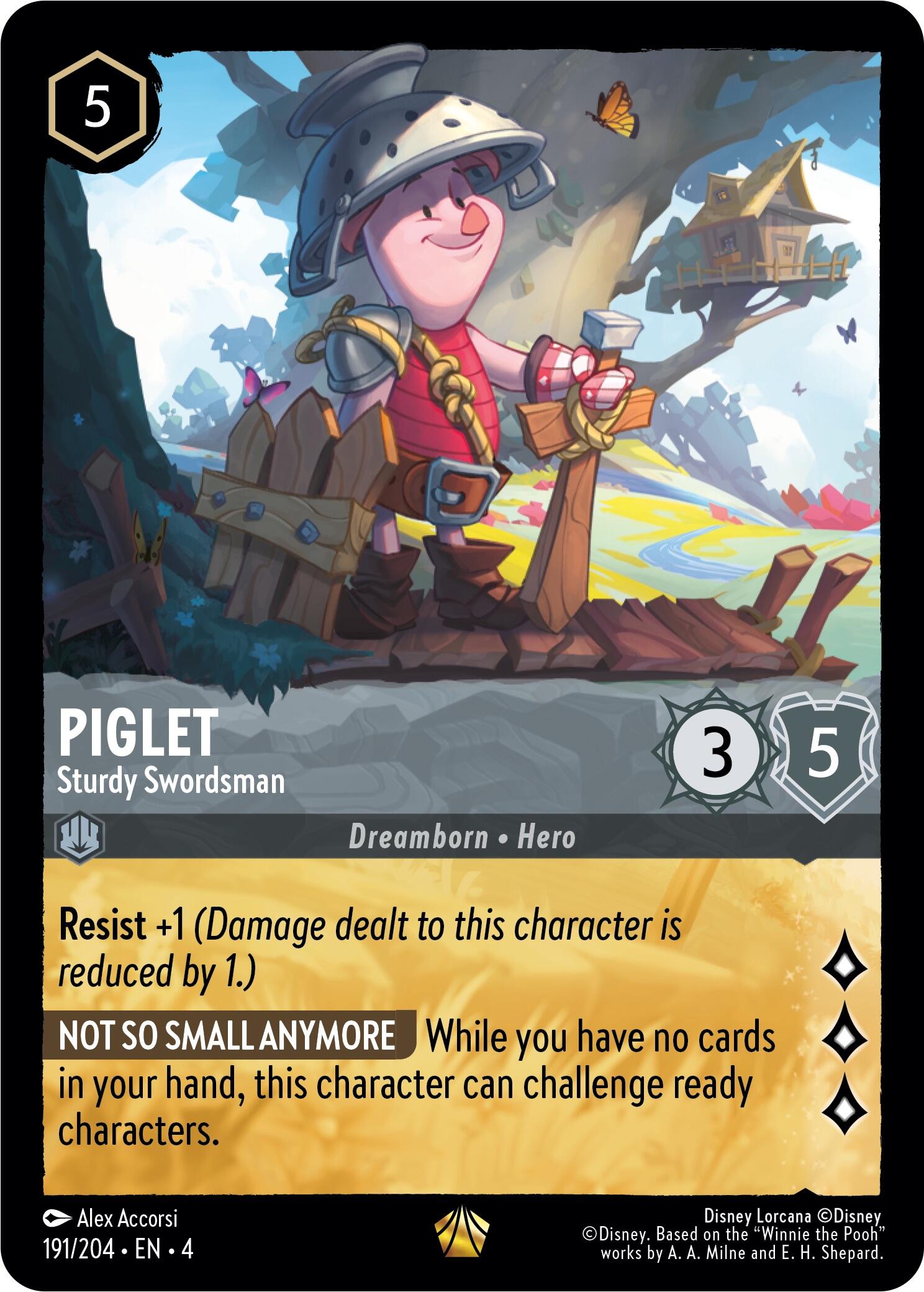 Piglet - Sturdy Swordsman (191/204) [Ursula's Return] | Boutique FDB TCG