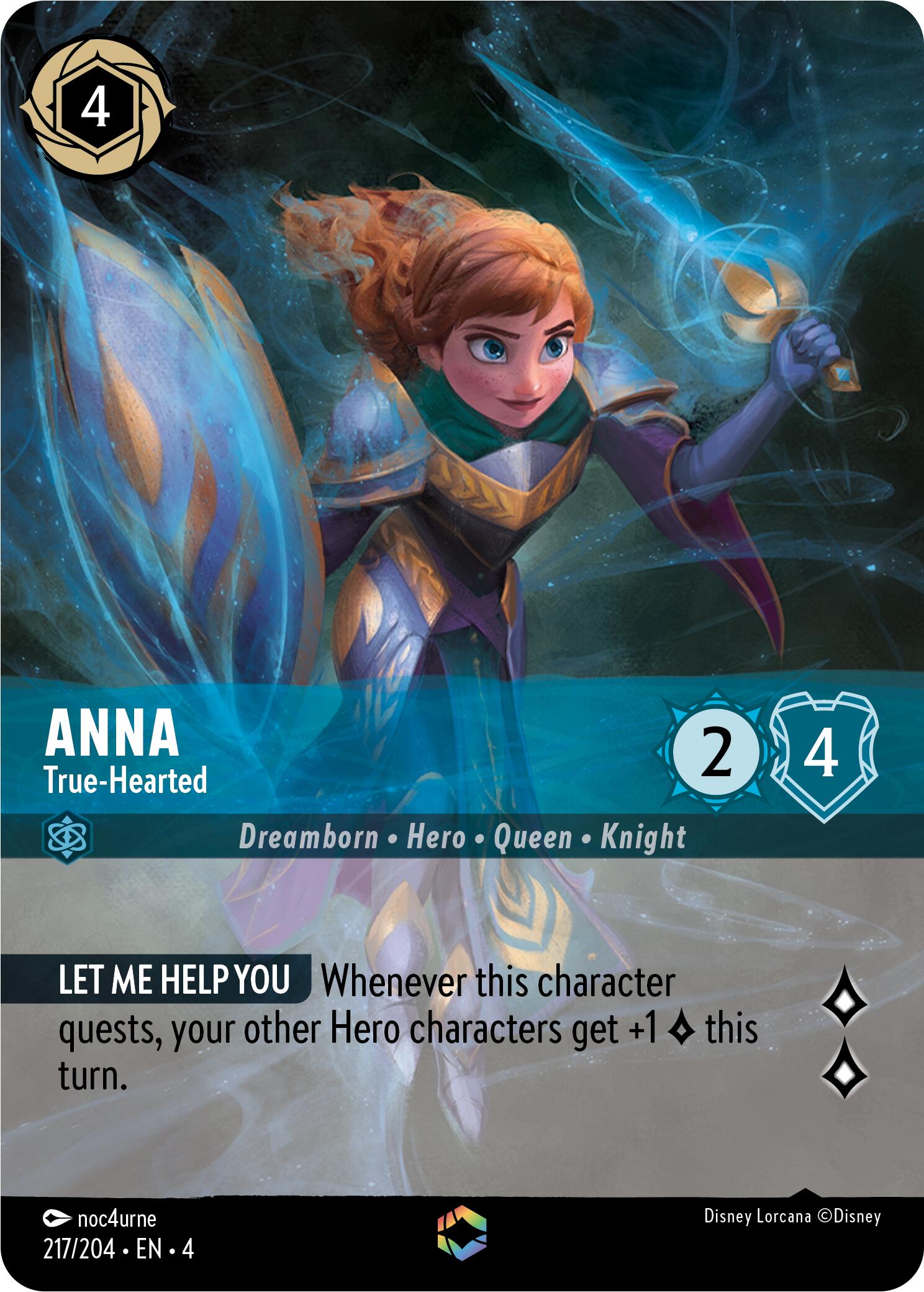 Anna - True-Hearted (Enchanted) (217/204) [Ursula's Return] | Boutique FDB TCG