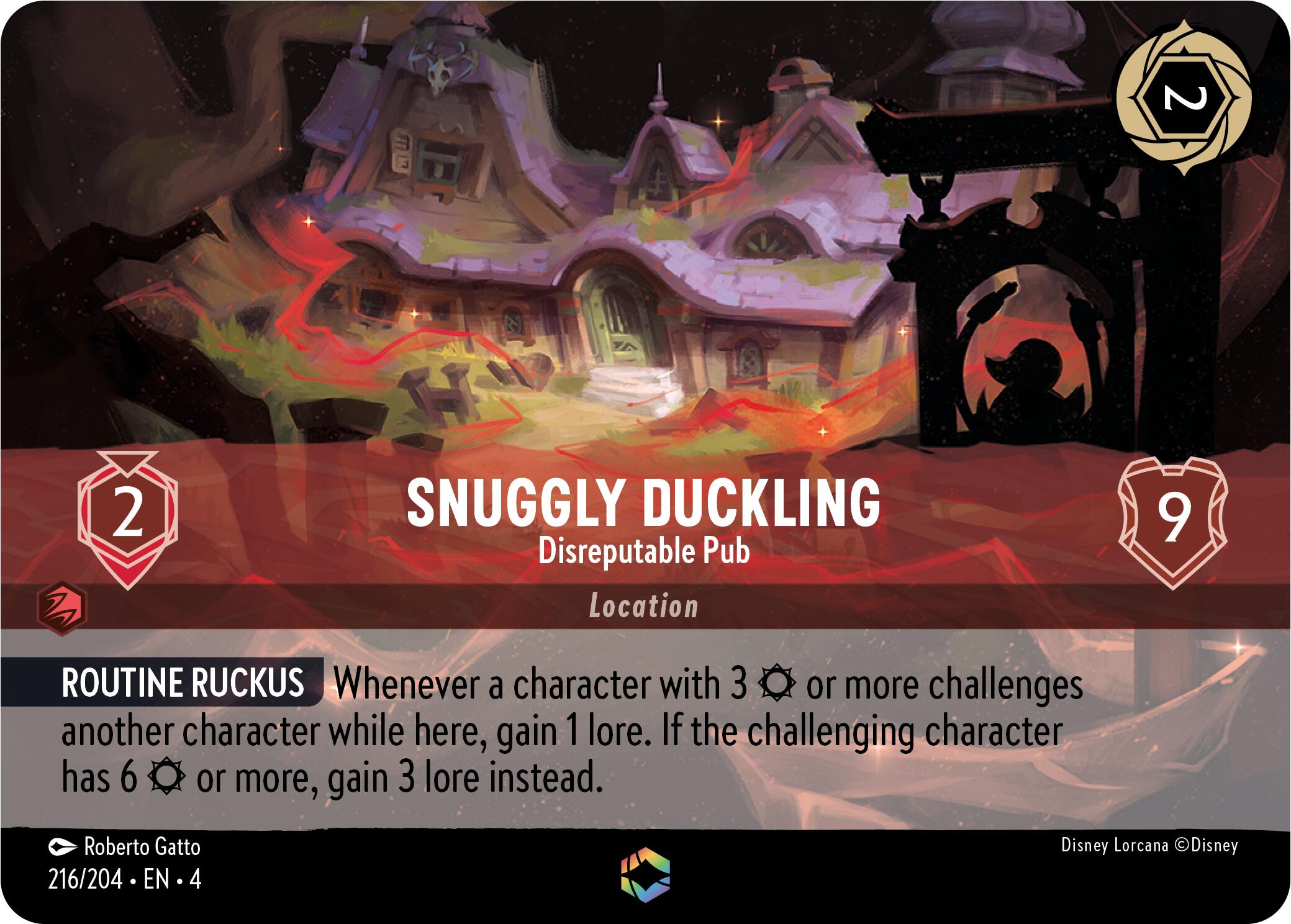 Snuggly Duckling - Disreputable Pub (Enchanted) (216/204) [Ursula's Return] | Boutique FDB TCG